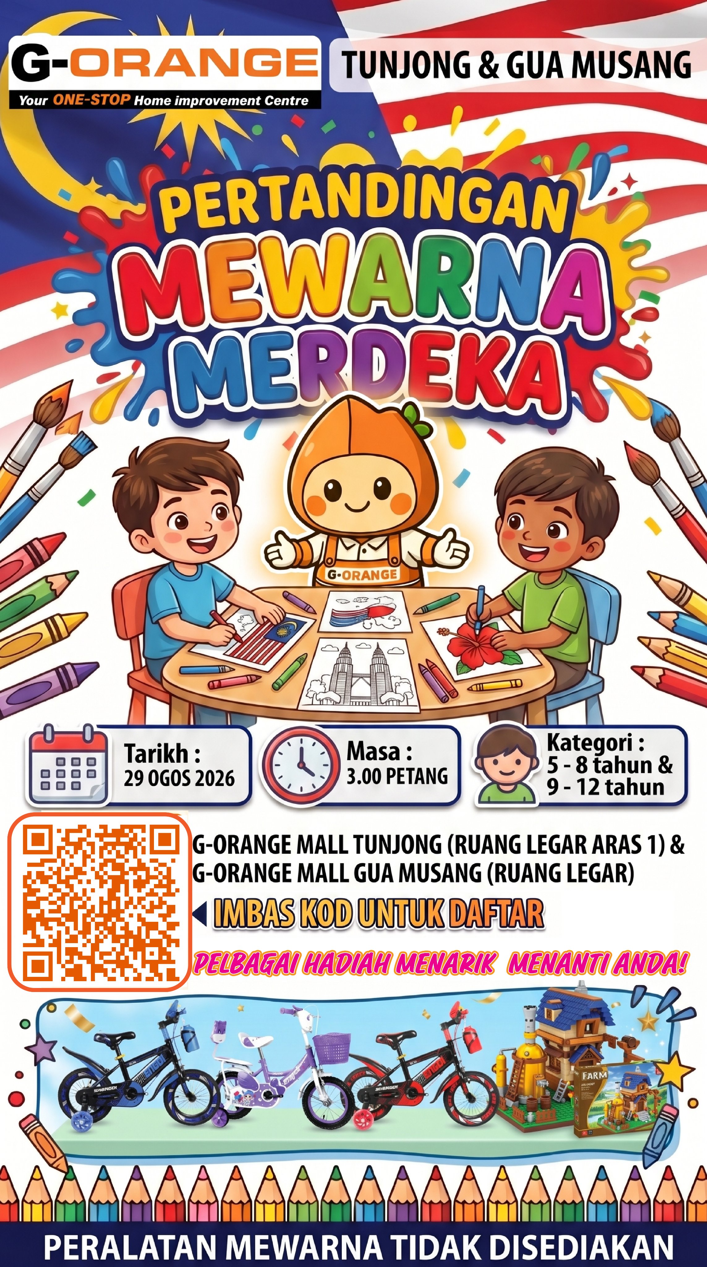 Poster Pertandingan Mewarna Merdeka
